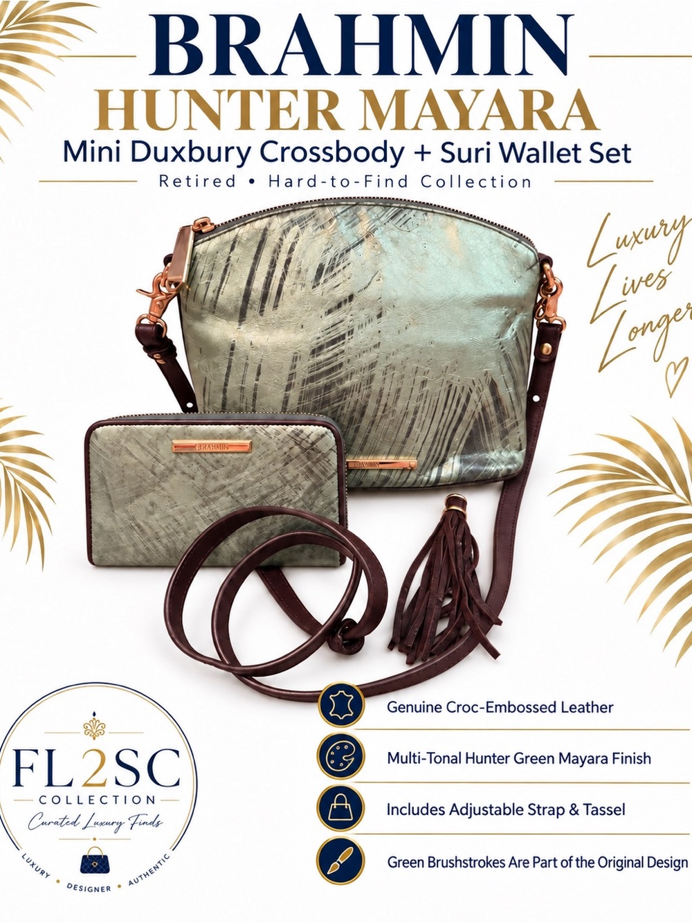 Brahmin Mini Duxbury Crossbody & Suri Wallet Set